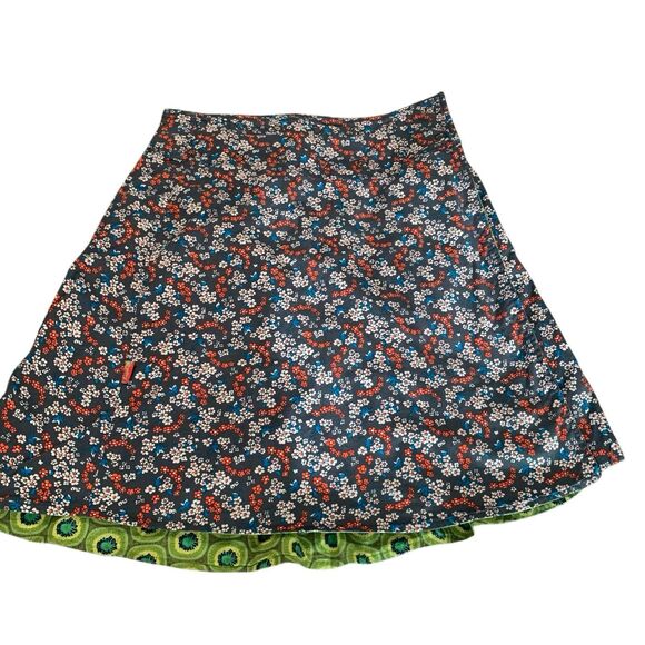 Lingam Womens Reversible Adjustable Button Waist Boho Unique Skirt OS Spain - Picture 1 of 6